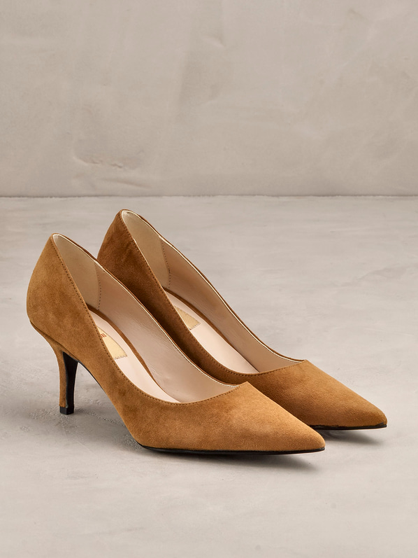 Chayo Hakiki Deri Kadın Stiletto TABA