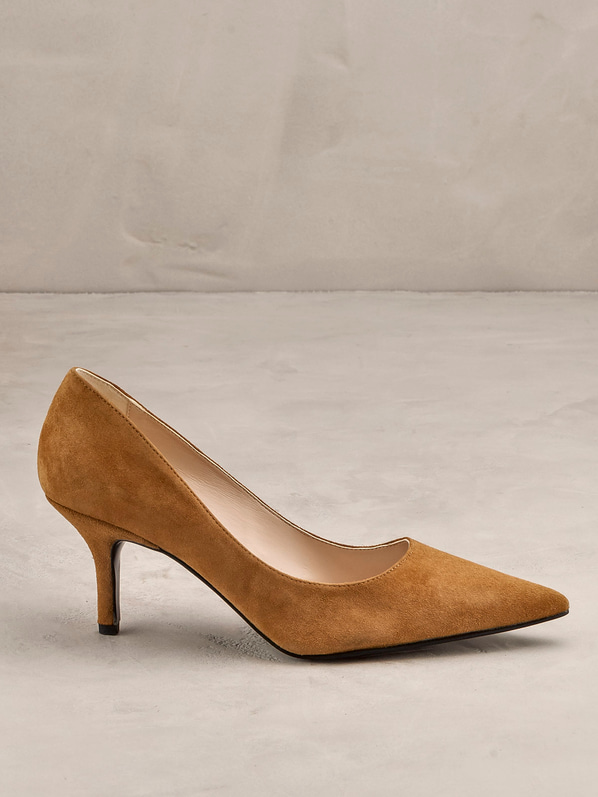 Chayo Hakiki Deri Kadın Stiletto TABA