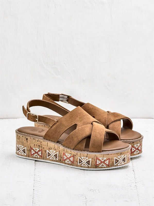 Taba kadın sandalet - Elle Shoes