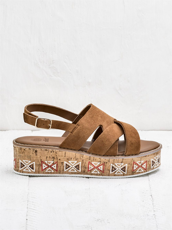 Taba kadın sandalet - Elle Shoes