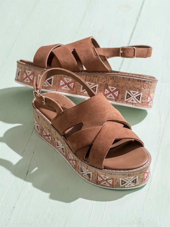 Taba kadın sandalet - Elle Shoes