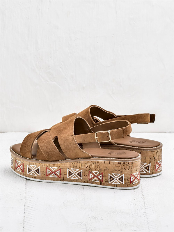 Taba kadın sandalet - Elle Shoes