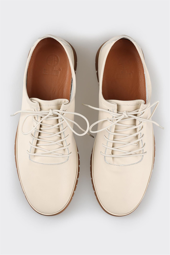 Ekru deri erkek günlük ayakkabı, günlük kullanım için - Elle Shoes