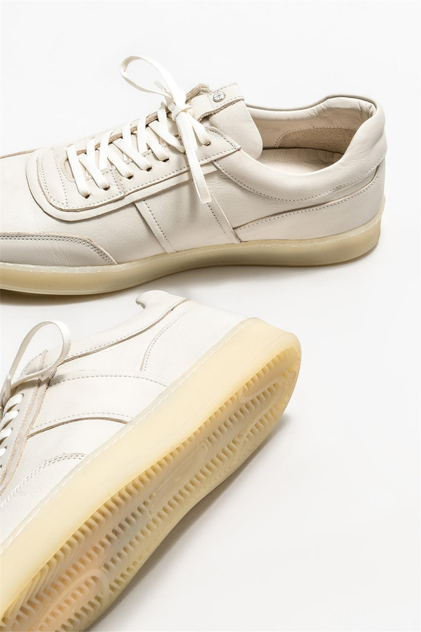 Ekru deri erkek günlük ayakkabı, günlük kullanım için - Elle Shoes