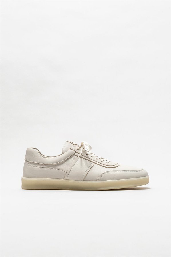 Ekru deri erkek günlük ayakkabı, günlük kullanım için - Elle Shoes