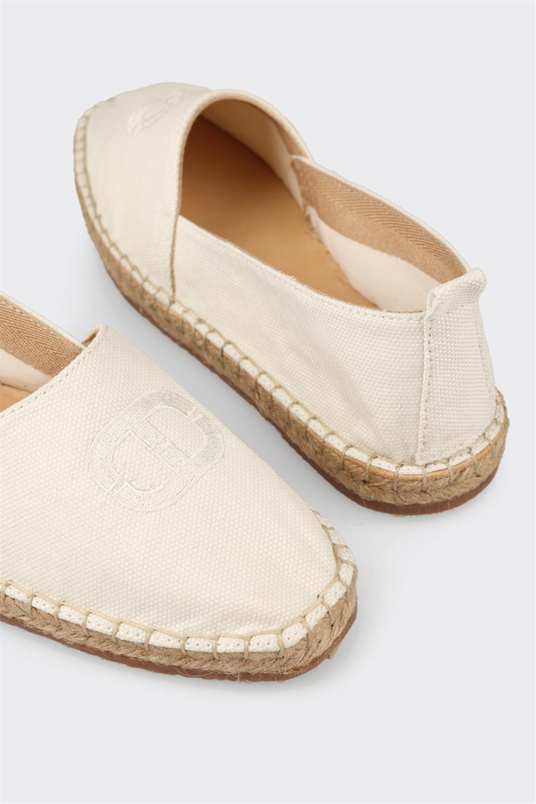 Ekru kadın espadril, rahat kullanım için - Elle Shoes