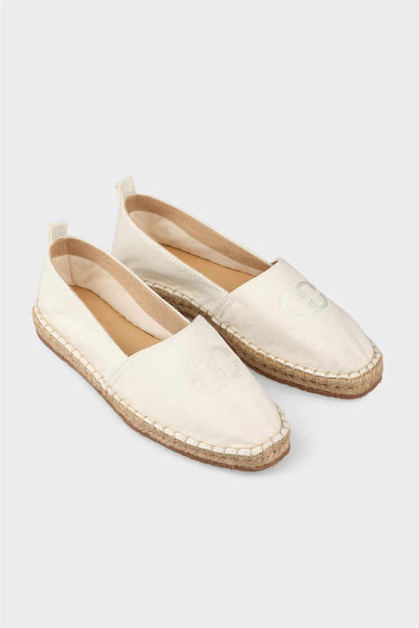 Ekru kadın espadril, rahat kullanım için - Elle Shoes
