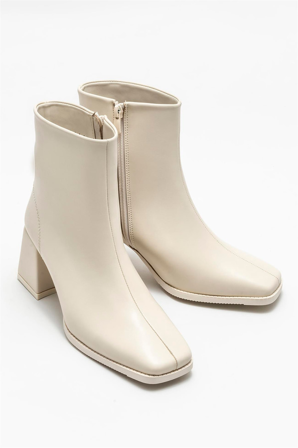 Ekru kadın bot, klasik stil için - Elle Shoes