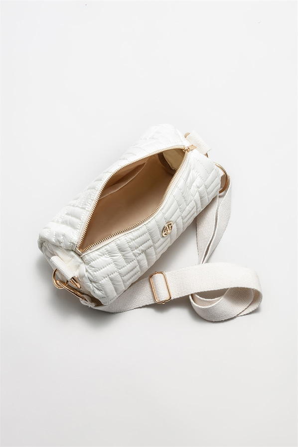 Ekru kadın omuz çantası - Elle Shoes