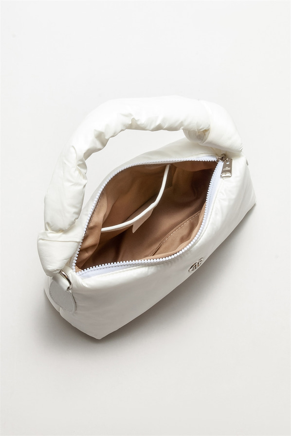 Ekru kadın omuz çantası - Elle Shoes