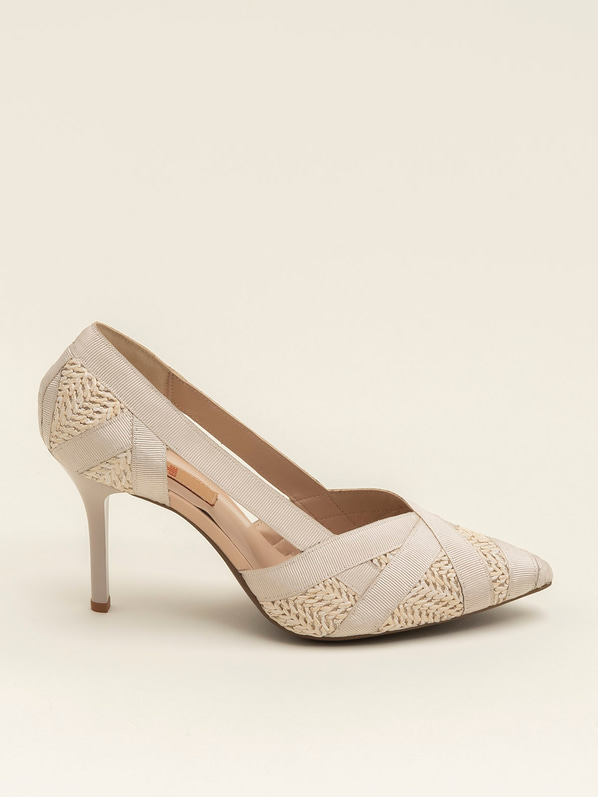 Elorza-1 Tekstil Kadin Stiletto BEJ
