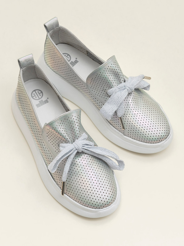 Lame deri kadın günlük ayakkabı, günlük kullanım için - Elle Shoes