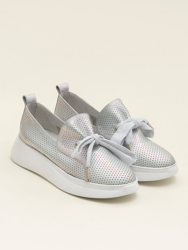 Lame deri kadın günlük ayakkabı, günlük kullanım için - Elle Shoes