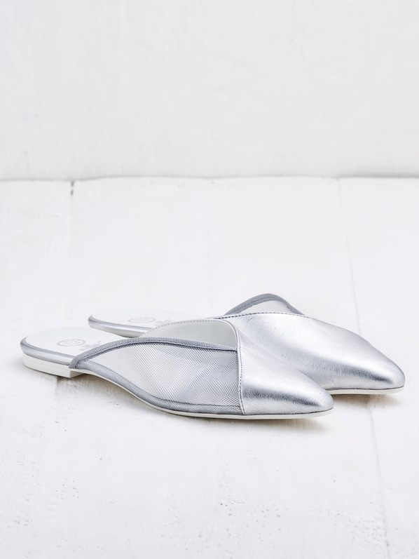 Lame kadın düz terlik - Elle Shoes