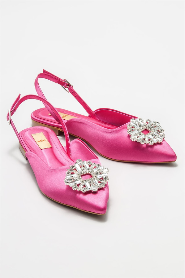 Fuşya kadın babet - Elle Shoes