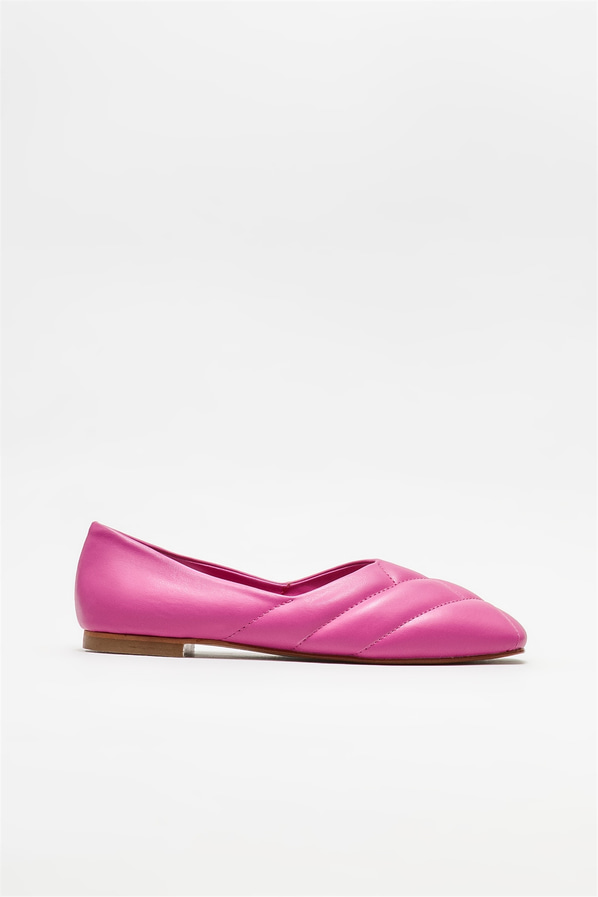 Fuşya kadın babet - Elle Shoes