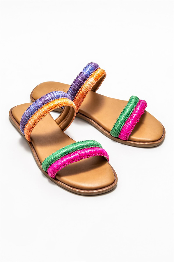 Fuşya düz kadın terlik, rahat kullanım için - Elle Shoes