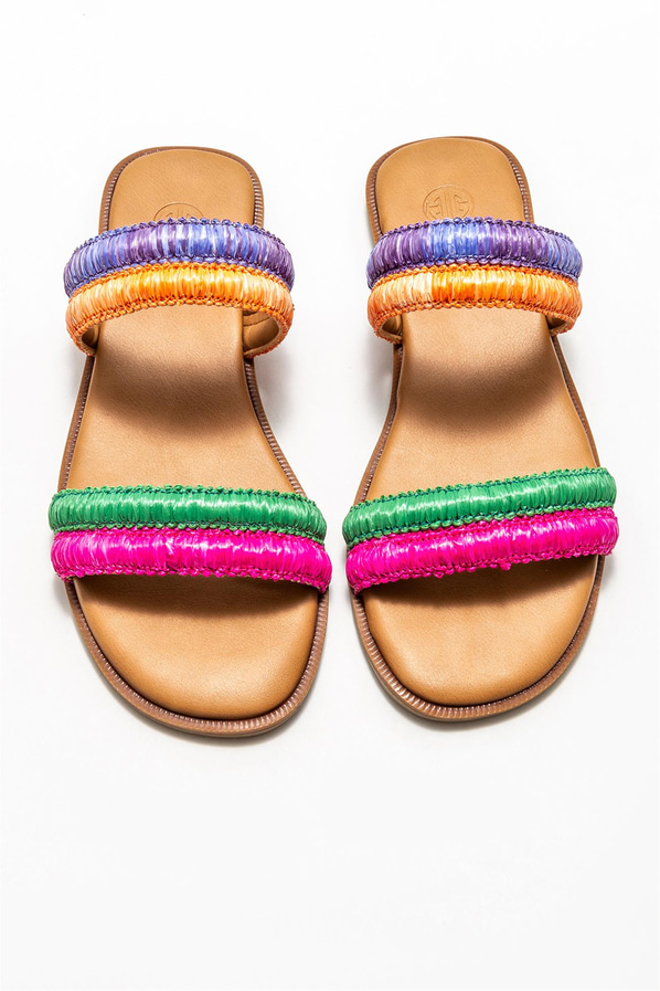 Fuşya düz kadın terlik, rahat kullanım için - Elle Shoes