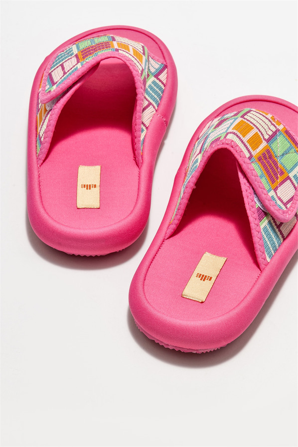 Fuşya düz kadın terlik - Elle Shoes
