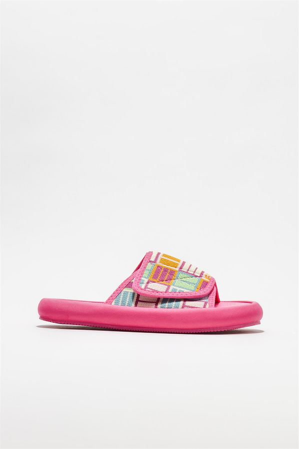 Fuşya düz kadın terlik - Elle Shoes