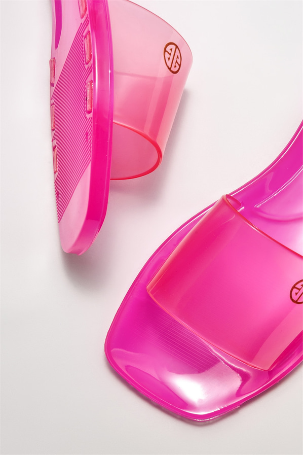 Fuşya düz kadın terlik - Elle Shoes