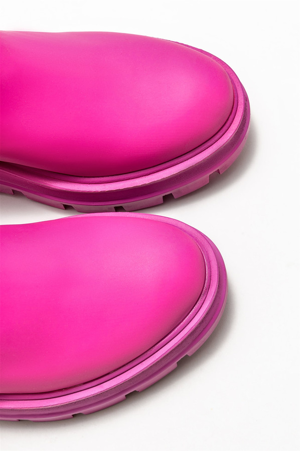 Fuşya düz kadın bot, günlük kullanım için - Elle Shoes