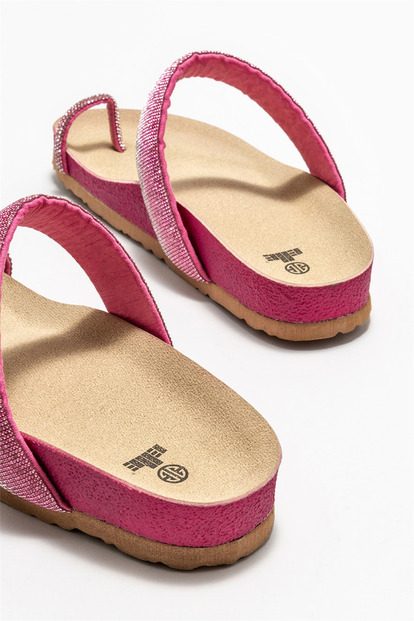 Fuşya kadın terlik - Elle Shoes