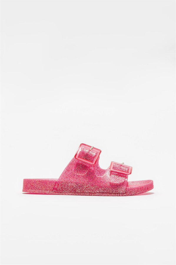 Fuşya kadın düz terlik - Elle Shoes