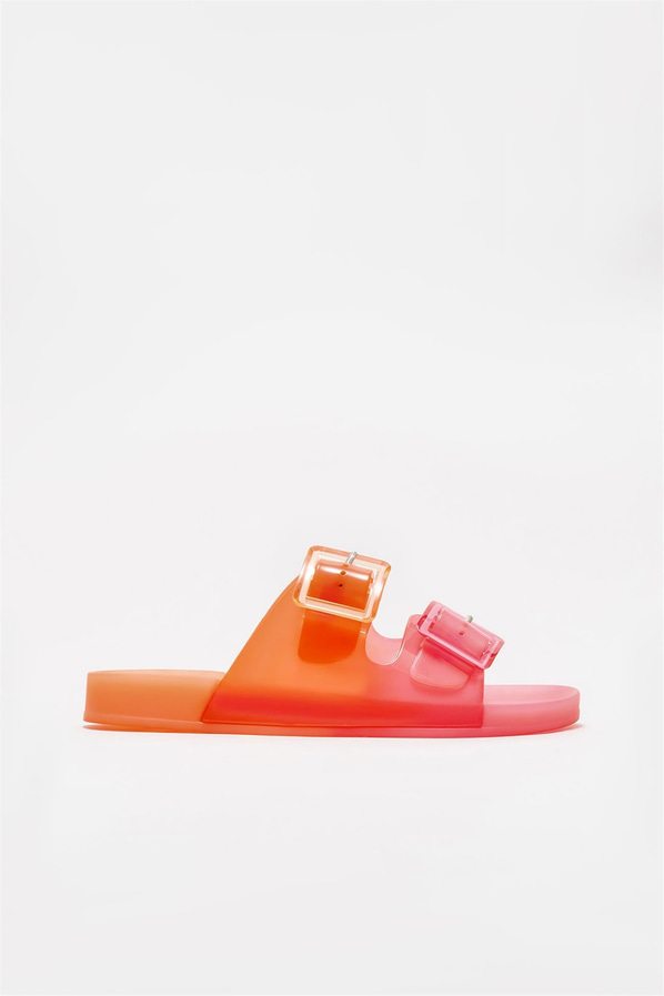 Fuşya kadın düz terlik - Elle Shoes