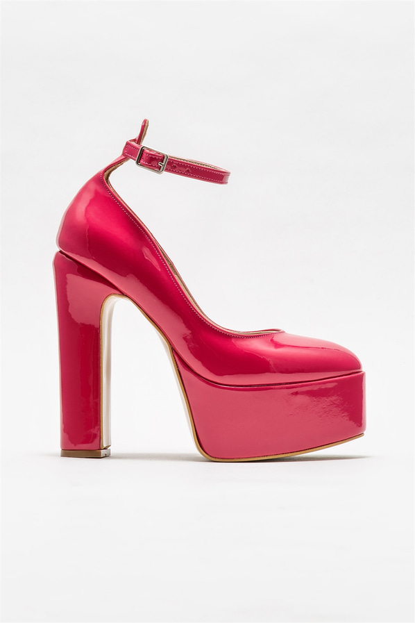 Fuşya topuklu kadın ayakkabı - Elle Shoes