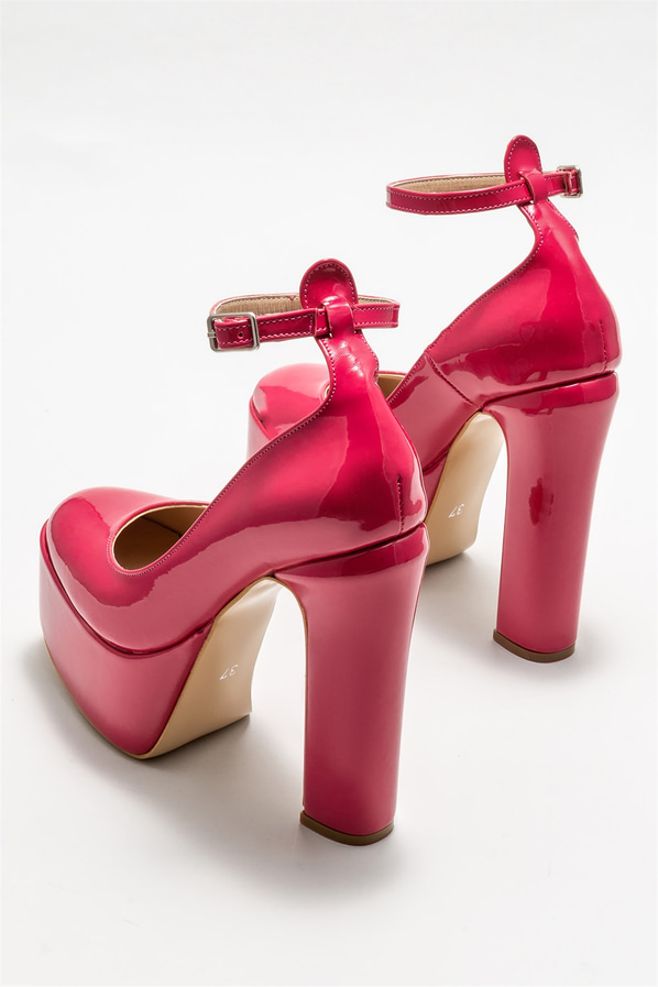 Fuşya topuklu kadın ayakkabı - Elle Shoes