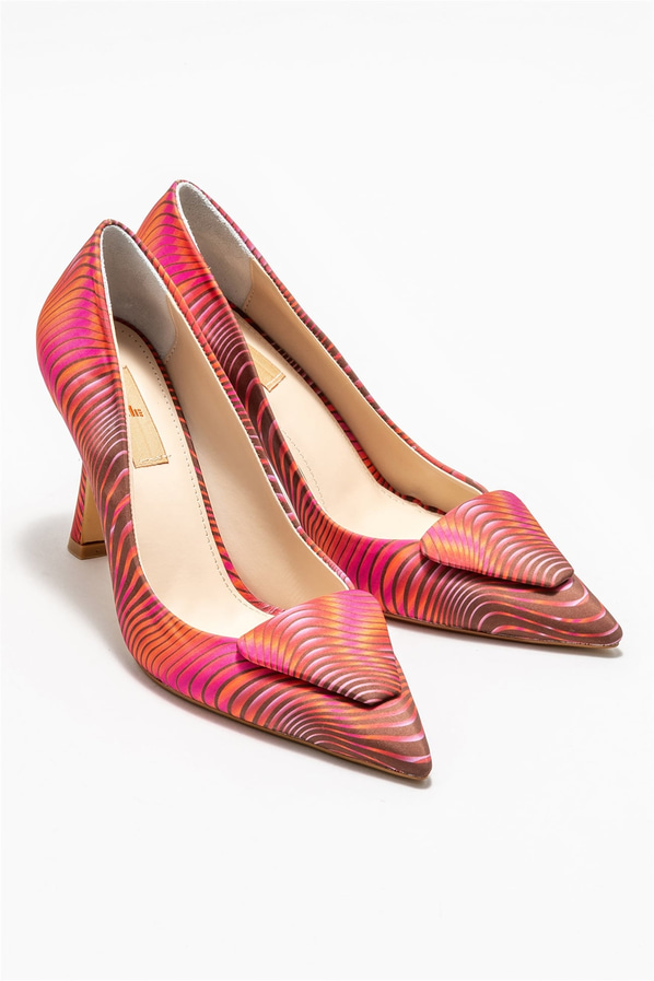 Fuşya topuklu kadın stiletto - Elle Shoes