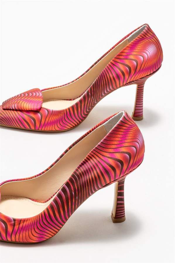 Fuşya topuklu kadın stiletto - Elle Shoes