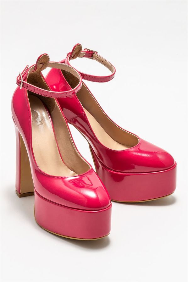 Fuşya topuklu kadın ayakkabı - Elle Shoes