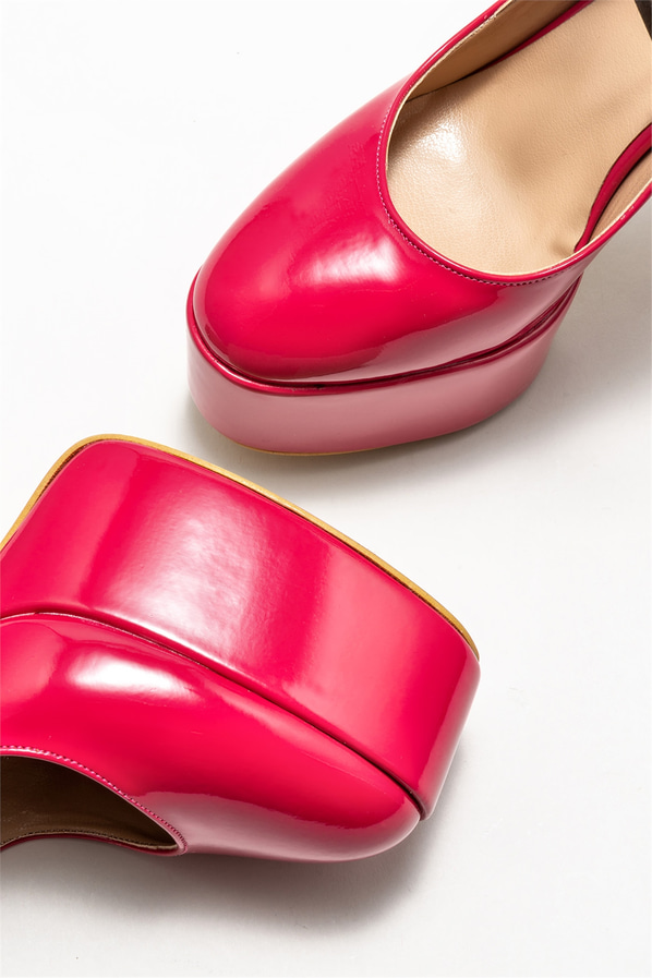 Fuşya topuklu kadın ayakkabı - Elle Shoes