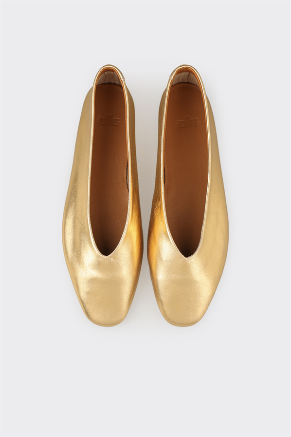 Gold deri kadın babet, günlük kullanım için - Elle Shoes