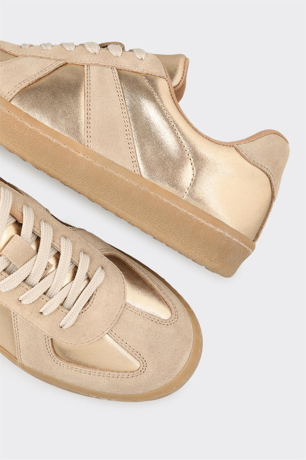Gold Deri Kadın Spor Ayakkabı