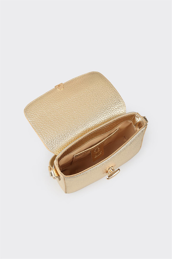 Gold düz kadın çapraz çanta, rahat kullanım için - Elle Shoes