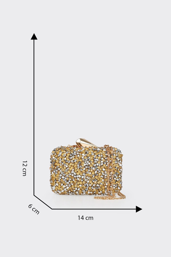 Gold kadın el çantası - Elle Shoes