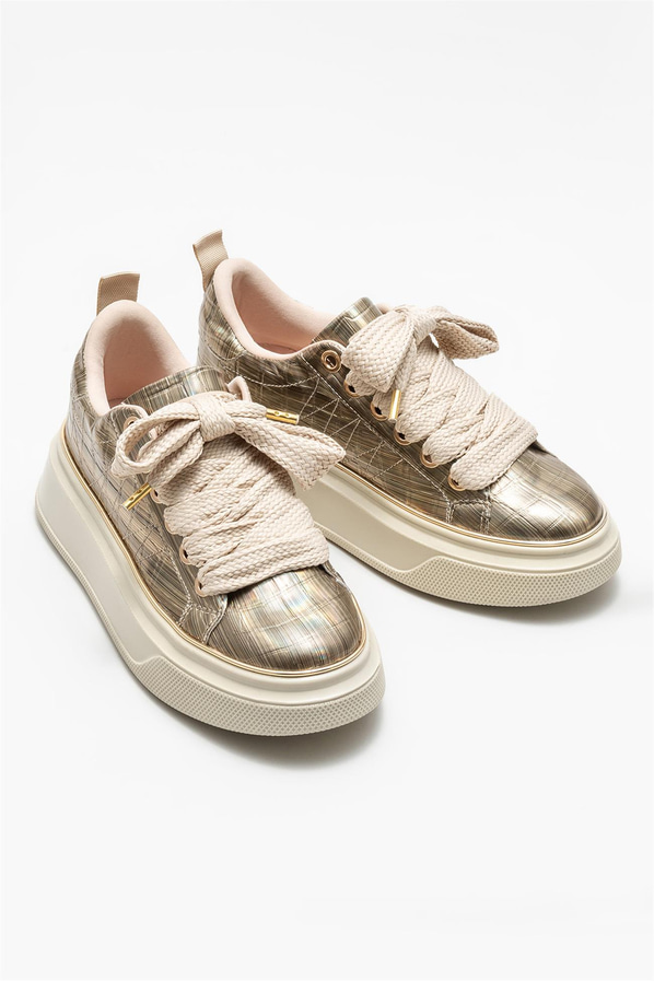 Gold kadın sneaker - Elle Shoes