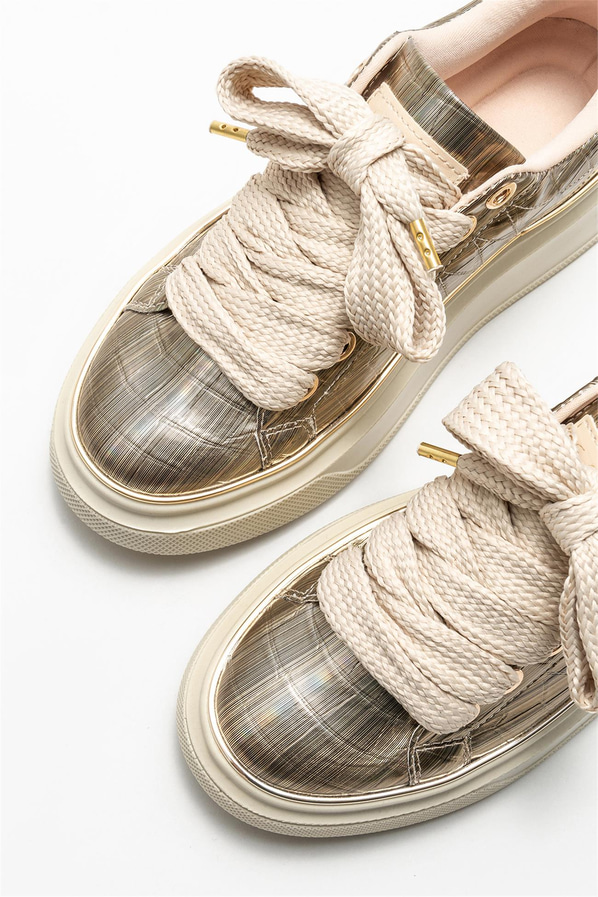 Gold kadın sneaker - Elle Shoes