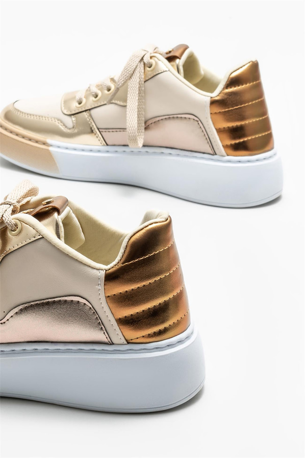 Gold kadın sneaker - Elle Shoes