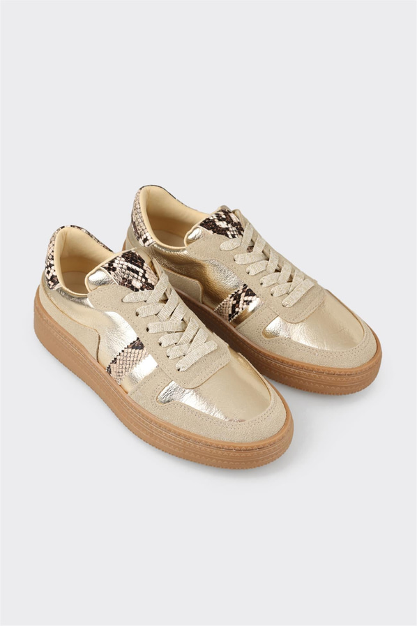 Gold kadın sneaker - Elle Shoes