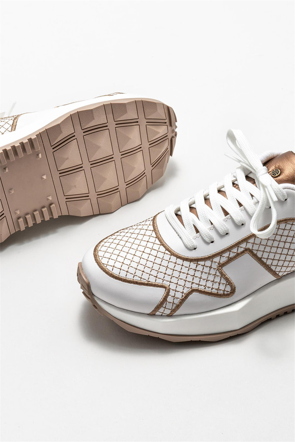 Gold kadın sneaker - Elle Shoes