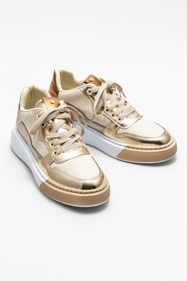 Gold kadın sneaker - Elle Shoes