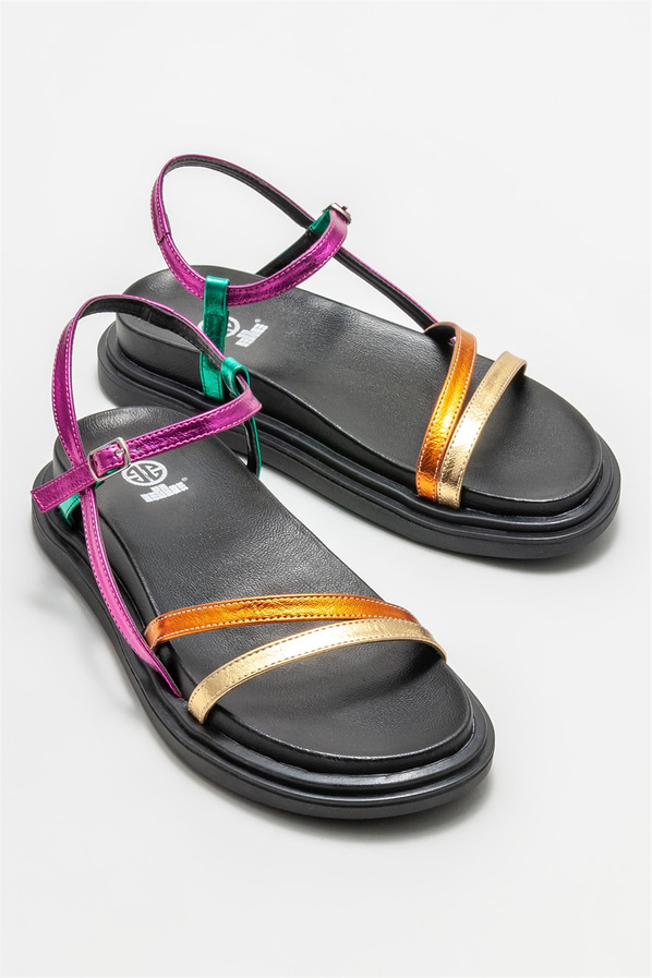 Gold kadın sandalet - Elle Shoes