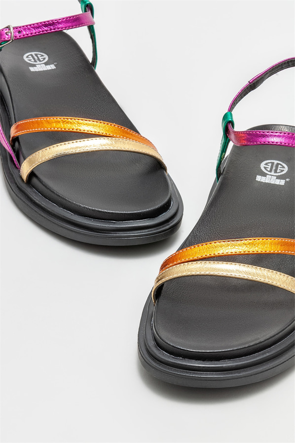 Gold kadın sandalet - Elle Shoes