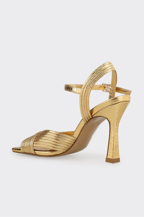 Gold Kadın Topuklu Sandalet