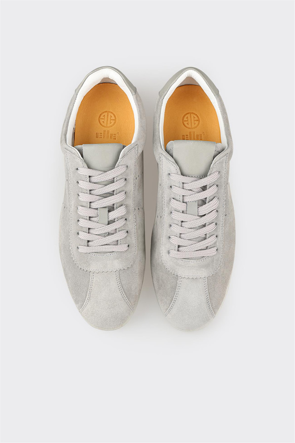 Gri deri erkek günlük ayakkabı, günlük kullanım için - Elle Shoes
