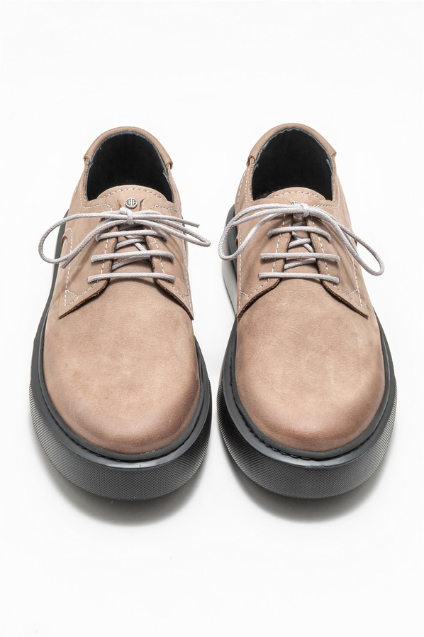 Gri deri erkek günlük ayakkabı, günlük kullanım için - Elle Shoes